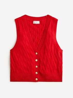J. Crew - cropped cashmere vest
